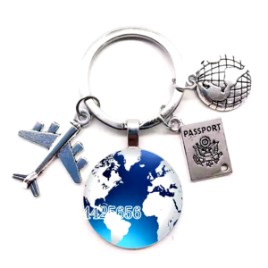 Vintage World Map Travel - Keychain - A Perfect Gift for the Travel Enthusiast